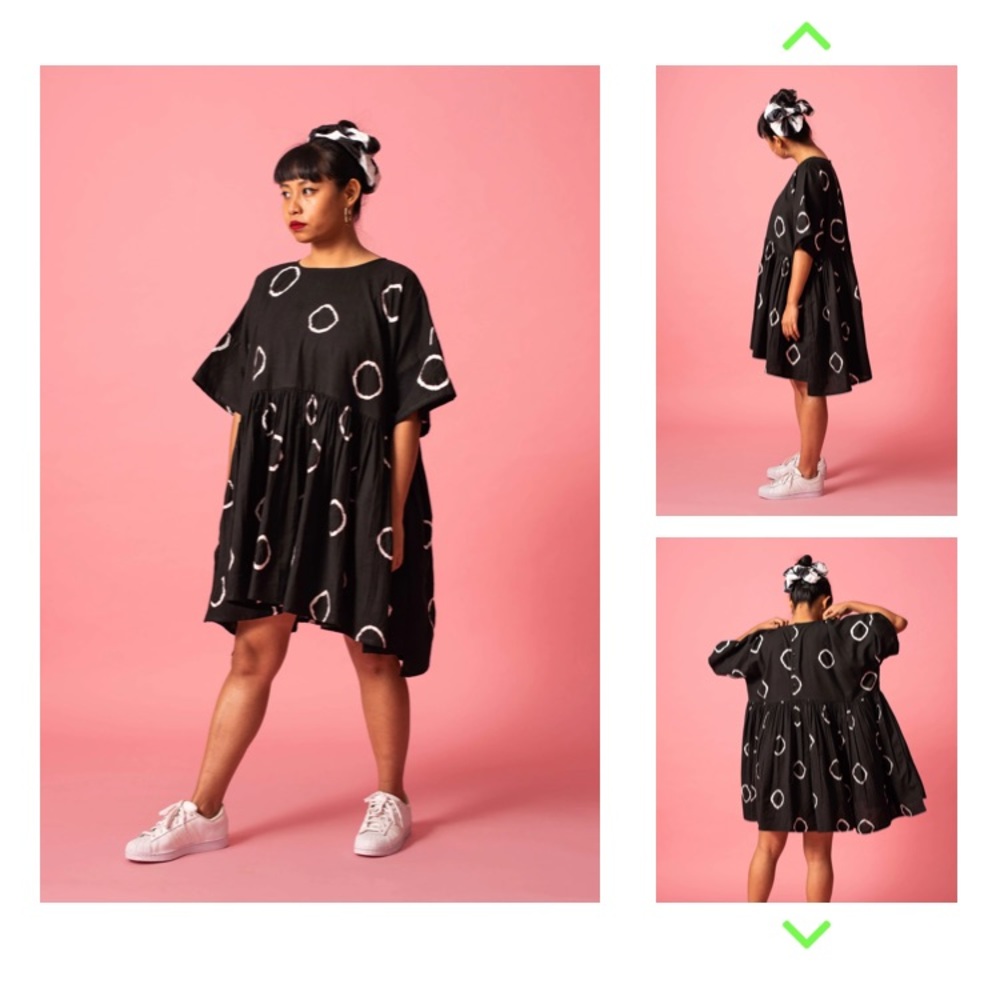 COPY - Worn once- sturdy, hand dyed, t shirt dress